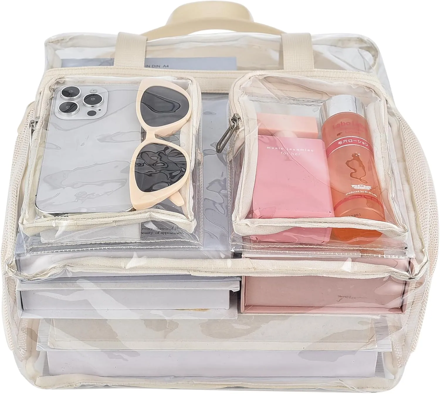 Oraben Clear Tote Bag Clear Bag Stadium Approved 12x6x12 Stadium Bag for Work, Sports Games,Gym