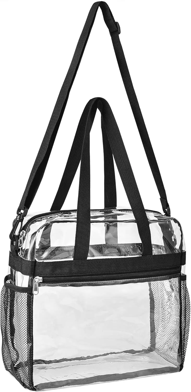 Oraben Clear Tote Bag Clear Bag Stadium Approved 12x6x12 Stadium Bag for Work, Sports Games,Gym