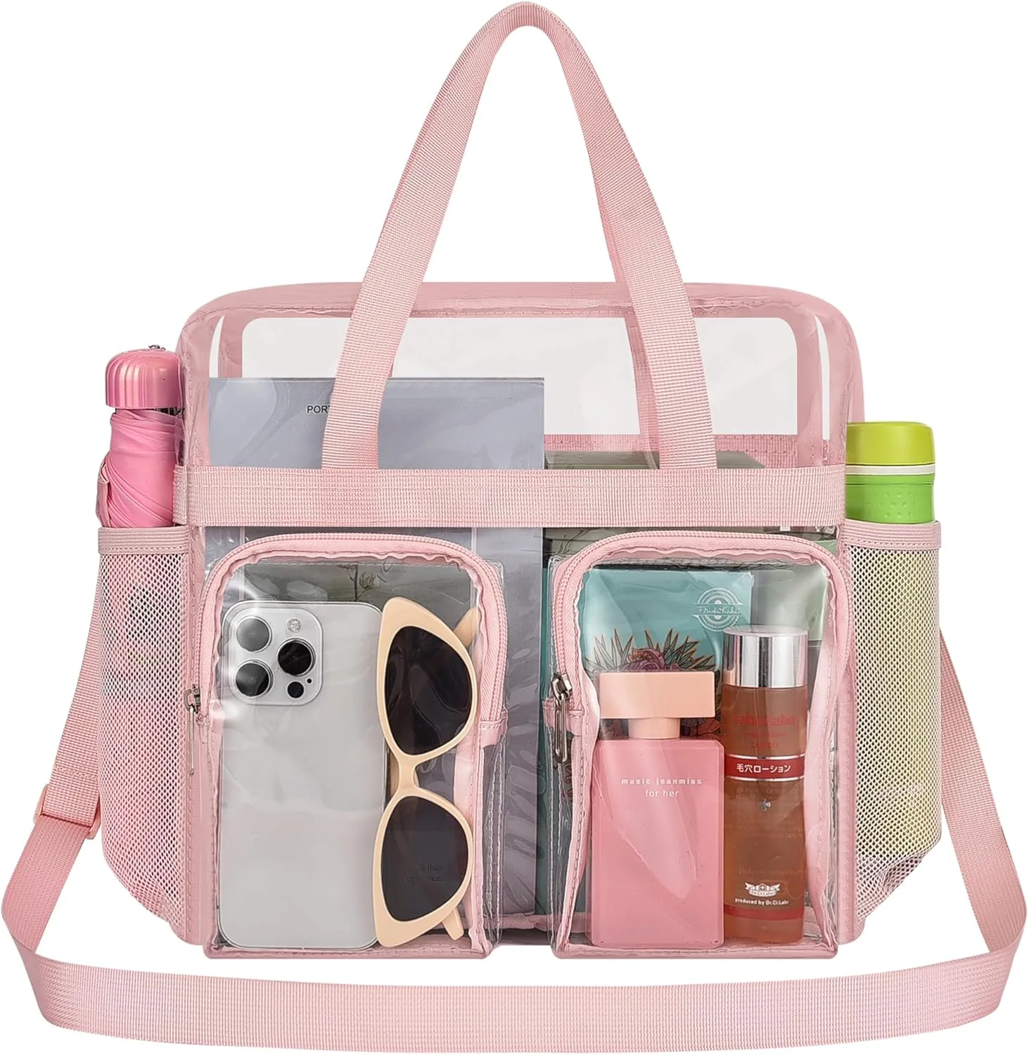 Oraben Clear Tote Bag Clear Bag Stadium Approved 12x6x12 Stadium Bag for Work, Sports Games,Gym