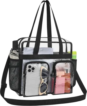 Oraben Clear Tote Bag Clear Bag Stadium Approved 12x6x12 Stadium Bag for Work, Sports Games,Gym