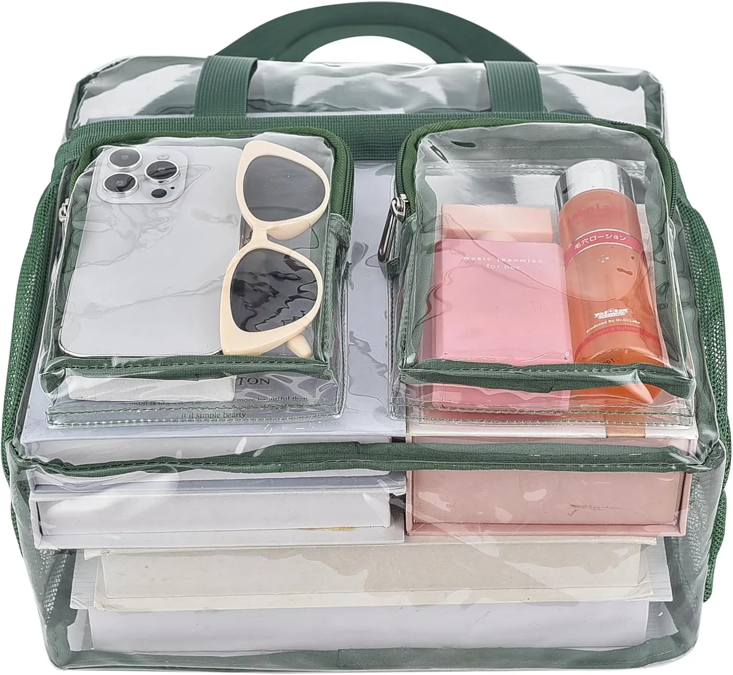 Oraben Clear Tote Bag Clear Bag Stadium Approved 12x6x12 Stadium Bag for Work, Sports Games,Gym