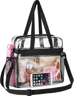 Oraben Clear Tote Bag Clear Bag Stadium Approved 12x6x12 Stadium Bag for Work, Sports Games,Gym