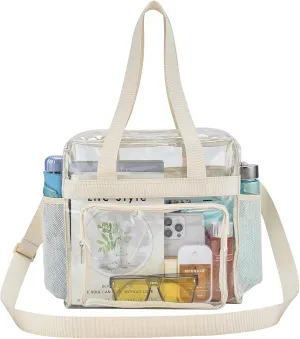Oraben Clear Tote Bag Clear Bag Stadium Approved 12x6x12 Stadium Bag for Work, Sports Games,Gym