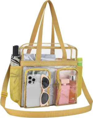Oraben Clear Tote Bag Clear Bag Stadium Approved 12x6x12 Stadium Bag for Work, Sports Games,Gym