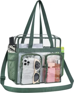 Oraben Clear Tote Bag Clear Bag Stadium Approved 12x6x12 Stadium Bag for Work, Sports Games,Gym