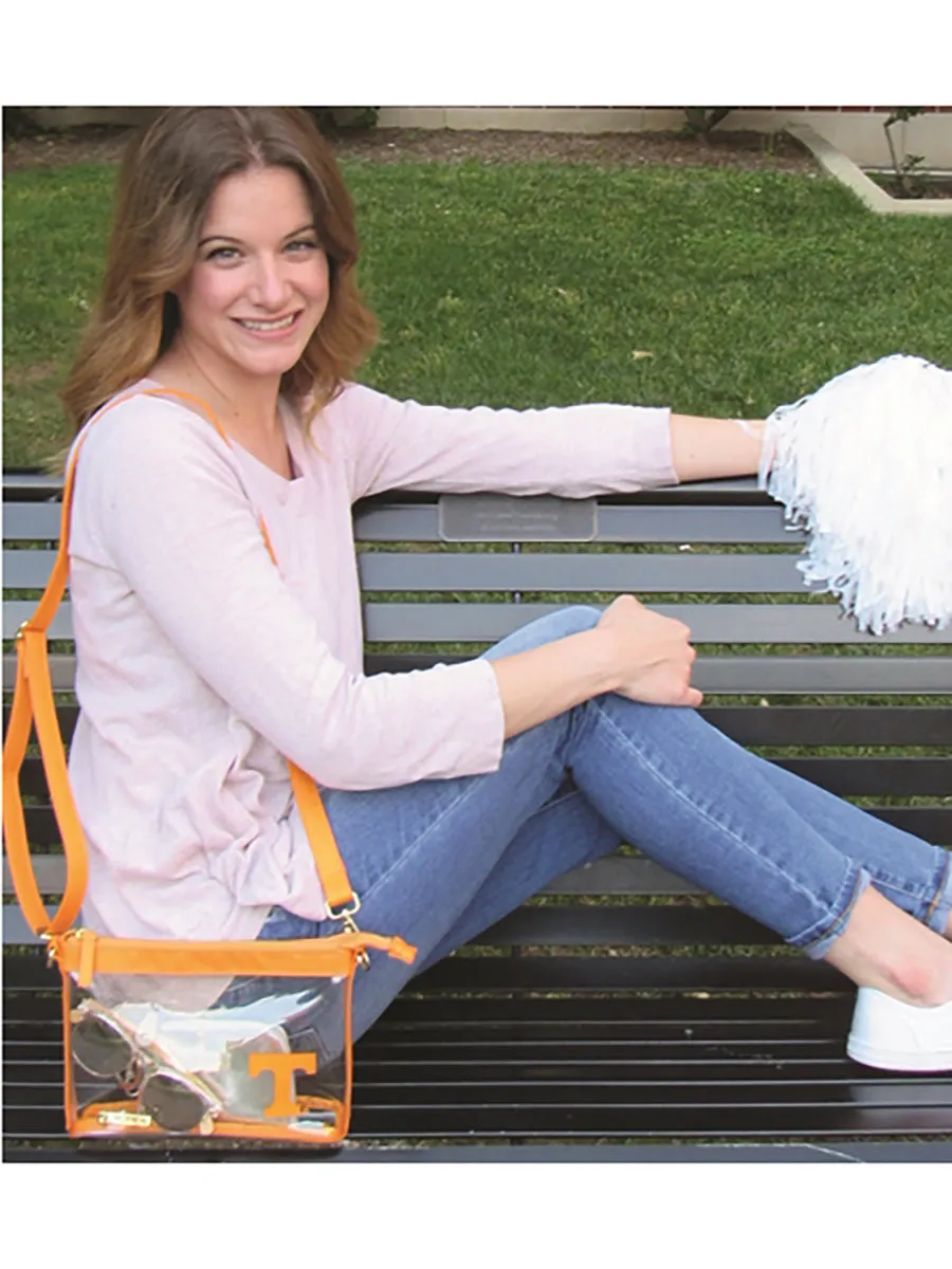 Orange Power "T" Clear Crossbody