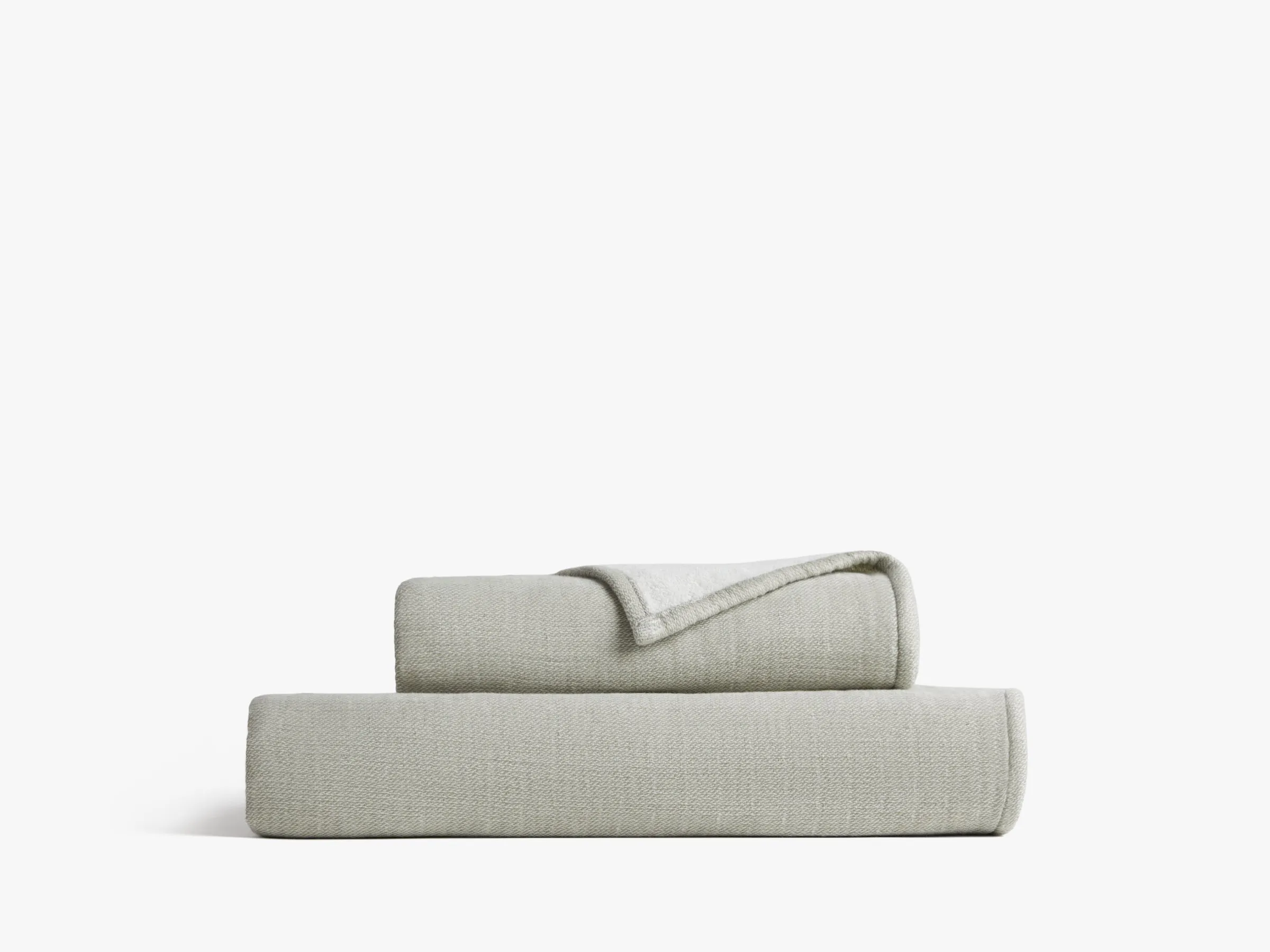 Organic Gauze Terry Towels (Moss with Cream)