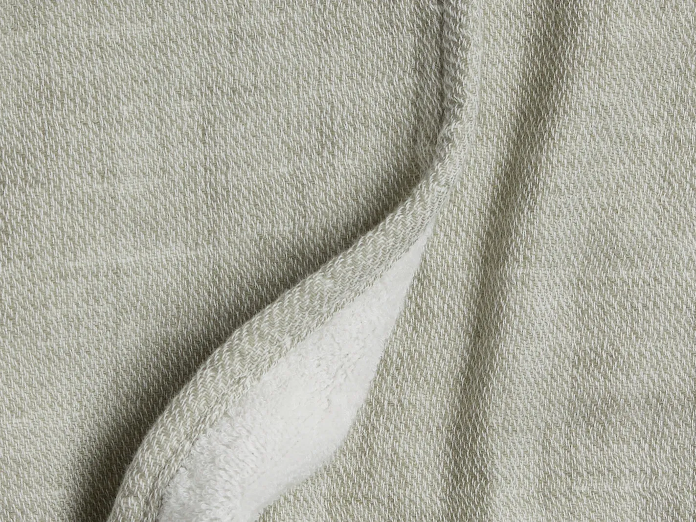Organic Gauze Terry Towels (Moss with Cream)