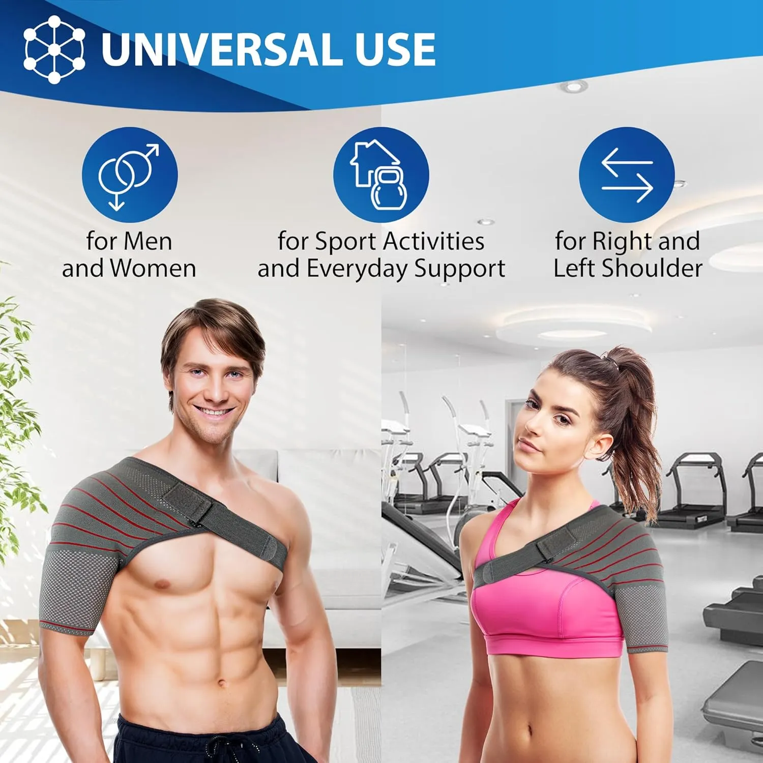 ORTONYX Shoulder Stability Brace Compression Sleeve for Rotator Cuff Support, Injury Prevention, Dislocated AC Joint, Labrum Tear, Frozen Shoulder Pain, Sprain, Soreness, Bursitis/S