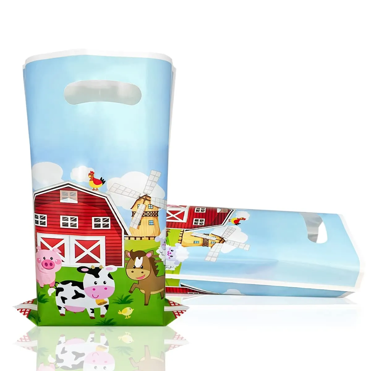 OULUN 30Pcs Farm Party Favor Bags, Farm Animal Birthday Gift Candy Bags, Farm Themed Party Supplies,Farmhouse Themed Party Decorations