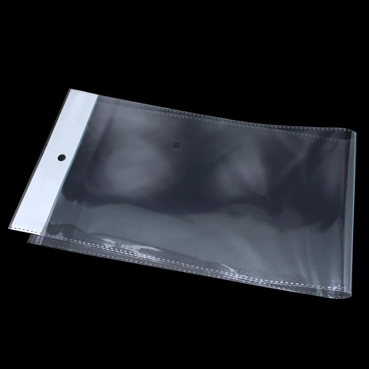 PABCK 100 Pack (Available Size 4.13x21.6 inch) Clear Self Adhesive Straight Hair Packaging Bags with Hang Hole Wigs Hair Storage Beauty Personal Care Hair Care Extensions Wigs Accessories