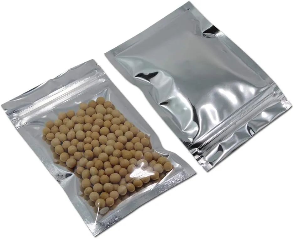 PABCK 1000 Pack 3.3x5.5 inch (Inside Size 3x4.3 inch) Clear Front Resealable Heat Seal Bags for Zip Bulk Food Storage Lock Bag Reclosable Airtight Foil Pouch Zipper Lock Packaging with Tear Notches