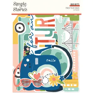 Pack Your Bags Collection Big Bits & Pieces Die Cuts by Simple Stories