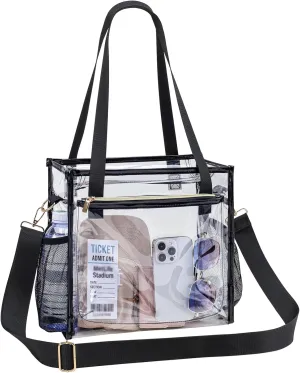 PACKISM Clear Bag 12x6x12 Stadium Approved - Clear Tote Bag for Sport Events Game Day Concert and Work