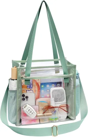 PACKISM Clear Bag 12x6x12 Stadium Approved - Clear Tote Bag for Sport Events Game Day Concert and Work