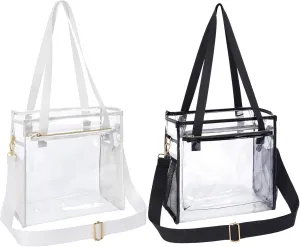 PACKISM Clear Bag 12x6x12 Stadium Approved - Clear Tote Bag for Sport Events Game Day Concert and Work