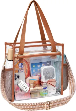 PACKISM Clear Bag 12x6x12 Stadium Approved - Clear Tote Bag for Sport Events Game Day Concert and Work