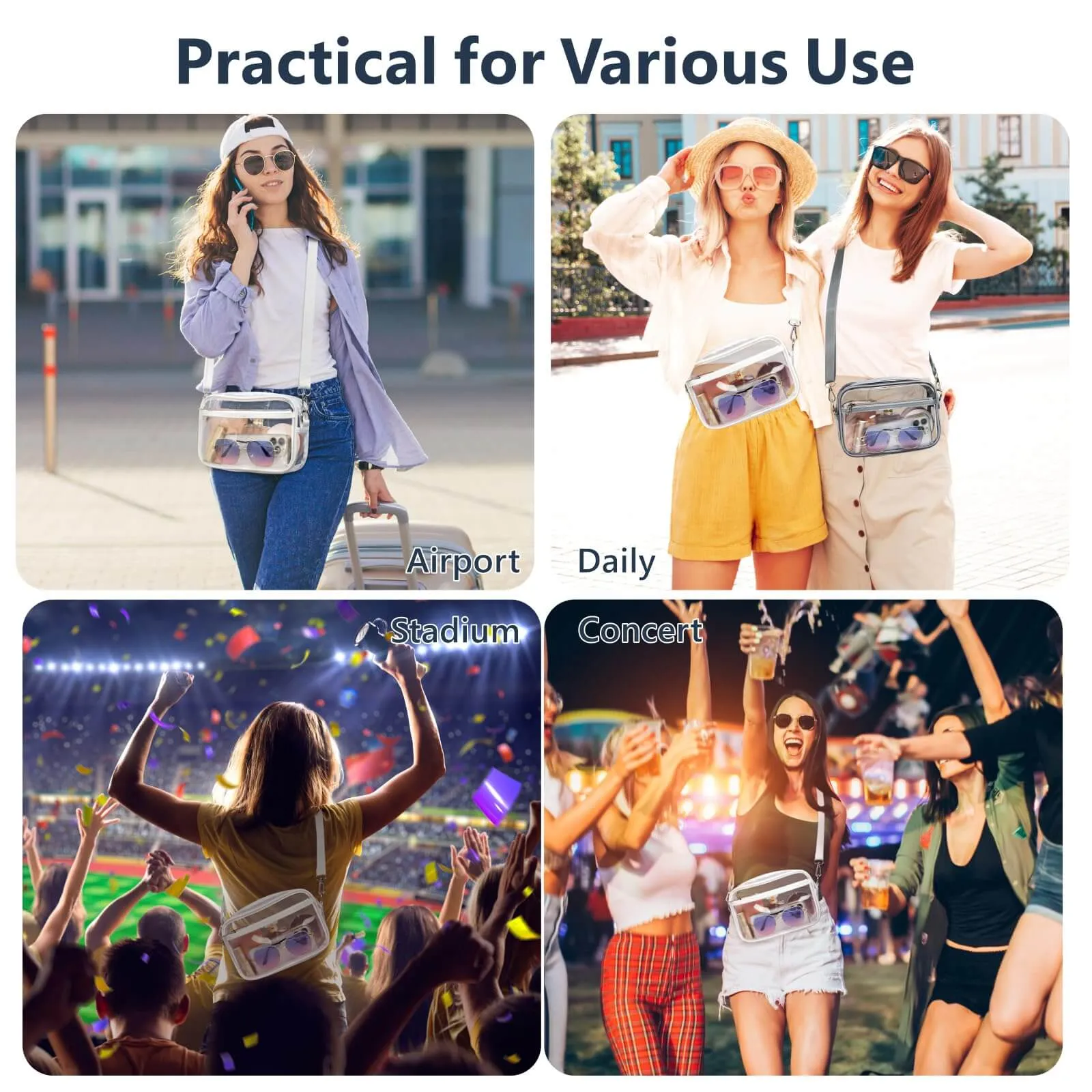 PACKISM Clear Purses for Stadium