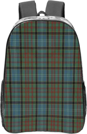 Paisley District Tartan Lightweight Clear Backpack - Transparent Bag For Work, Gym & Stadium Compliance
