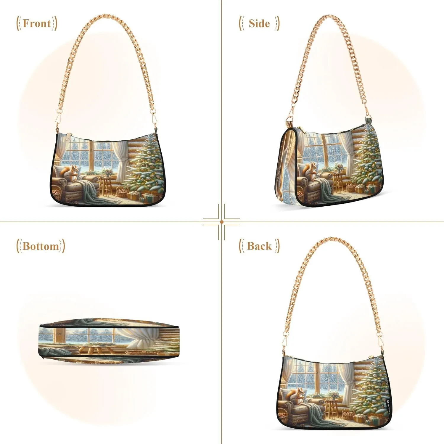 Palm Trees Blue Mini Bag, Crossbody Bags