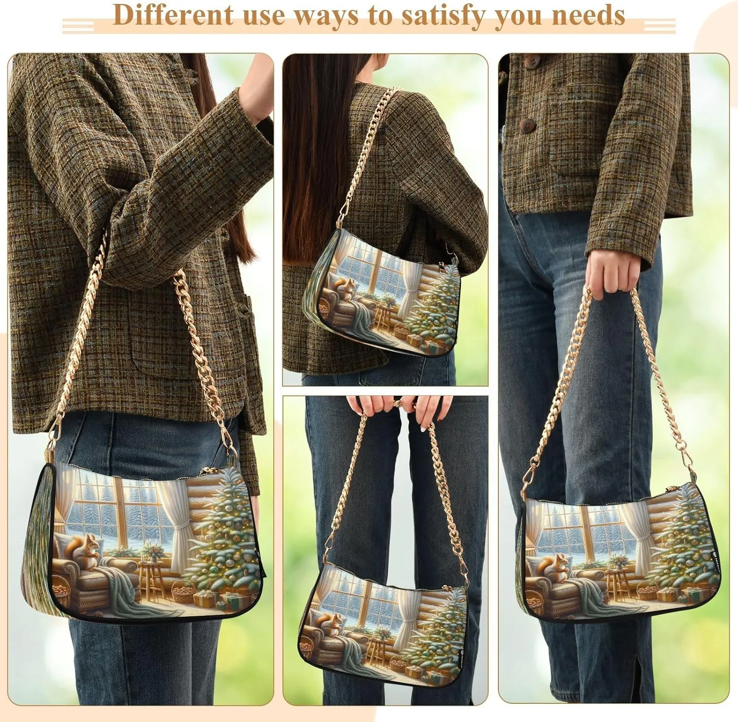 Palm Trees Blue Mini Bag, Crossbody Bags