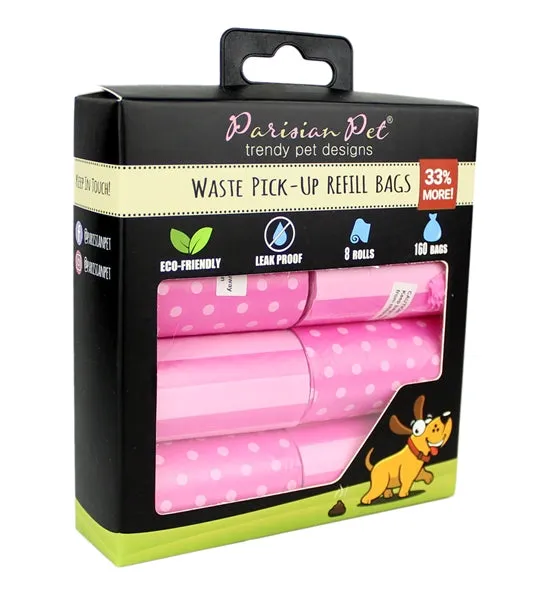 Parisian Pet Waste Bag - Stripes N Dots Pink