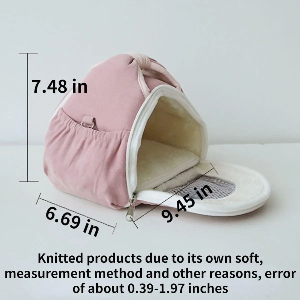 Parrots Outdoor Carriers Bag Portable Parrots Handbag with Mesh Window Bag and Pad for Parrots Bird Carrying Pet Supplies Travel Cage (Pink)
