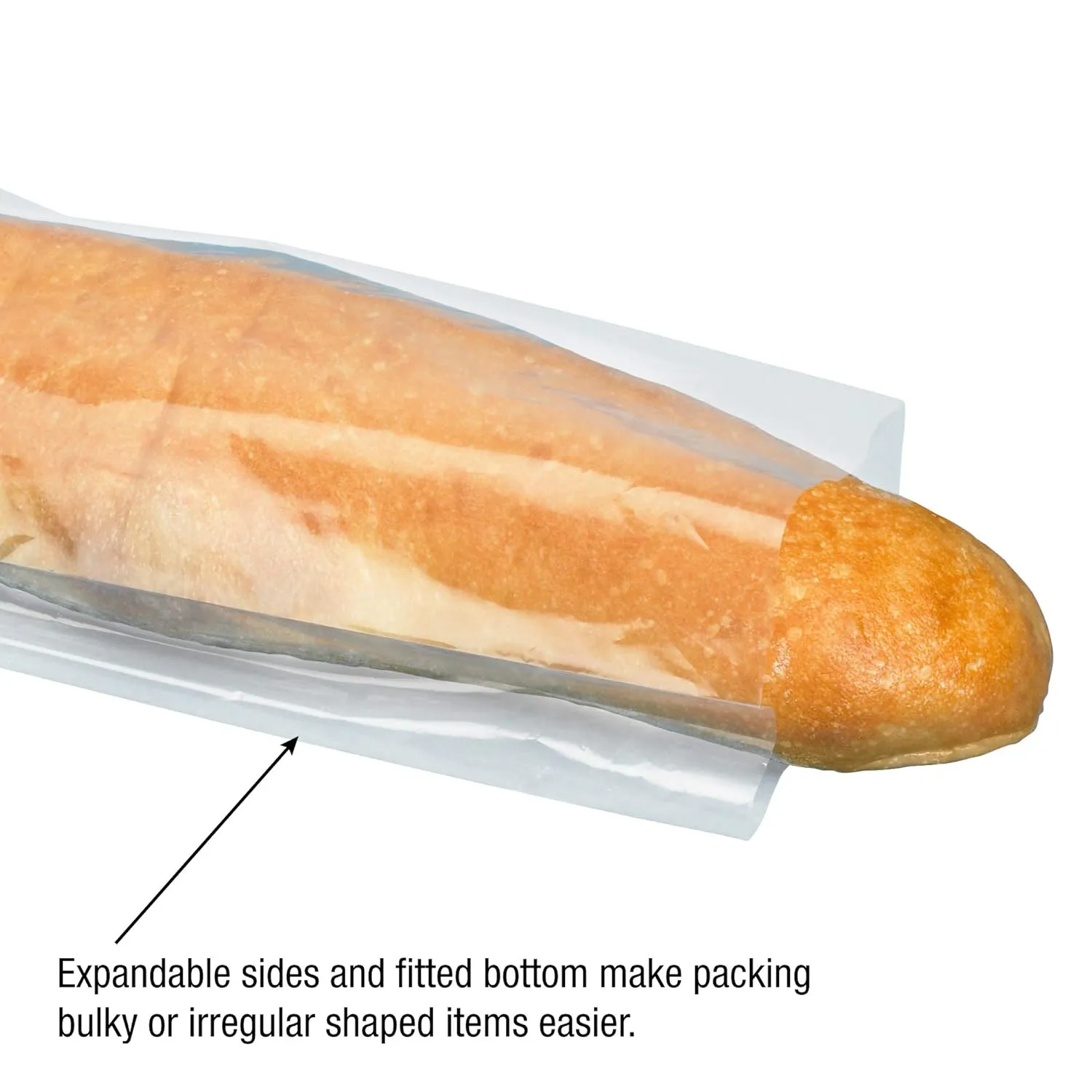 Partners Brand PPBG111 Gusseted Polypropylene Bags 1.5 Mil, 3 1/2" x 2" x 7 1/2", Clear (Pack of 2000)