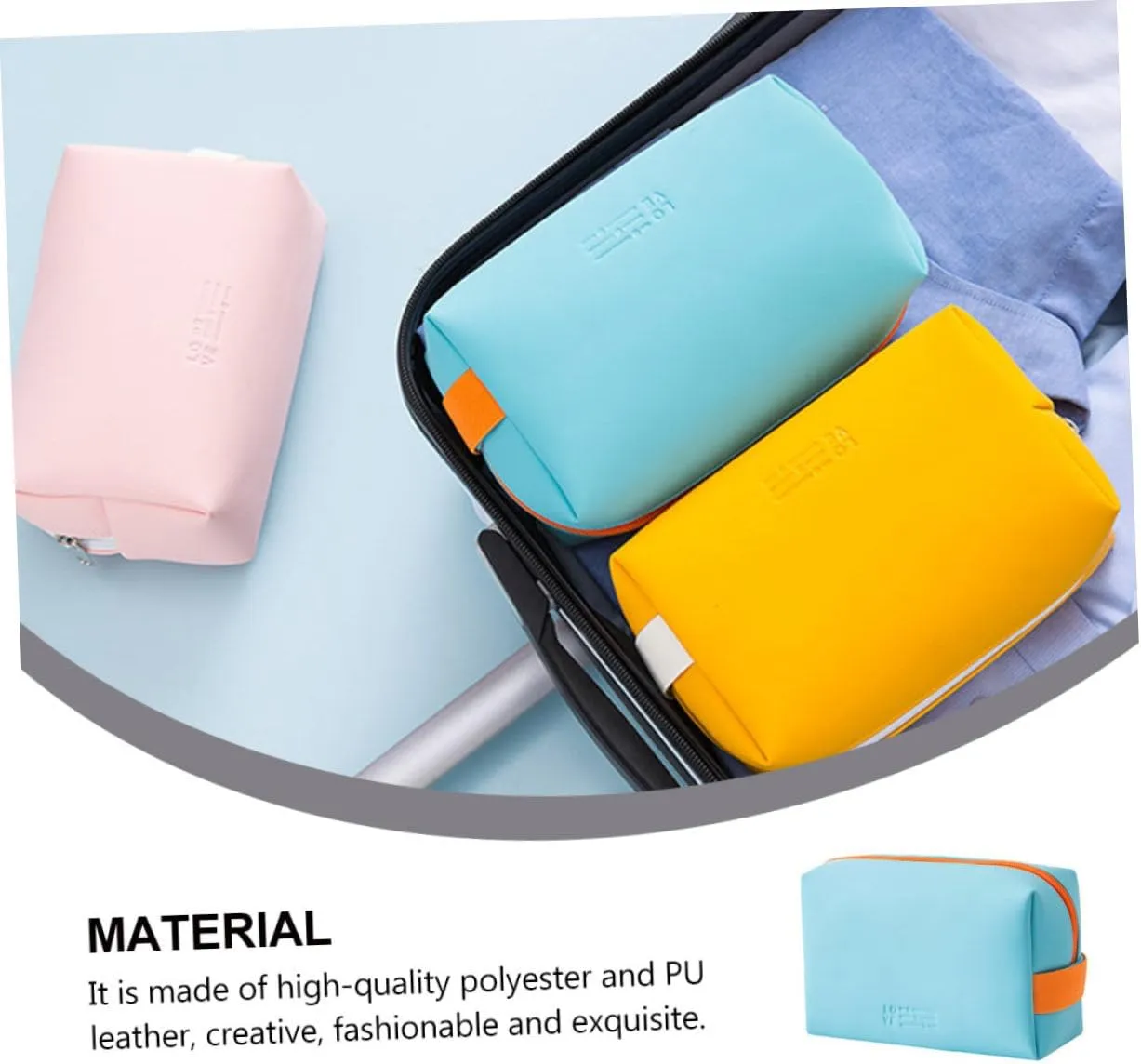 Pcs Cute Cosmetic Bag Quilted Makeup Travel Bag for Women Double Layer Mini Storage Pouch Portable Makeup Handbag Mirror for Travel Vacation Business Trip