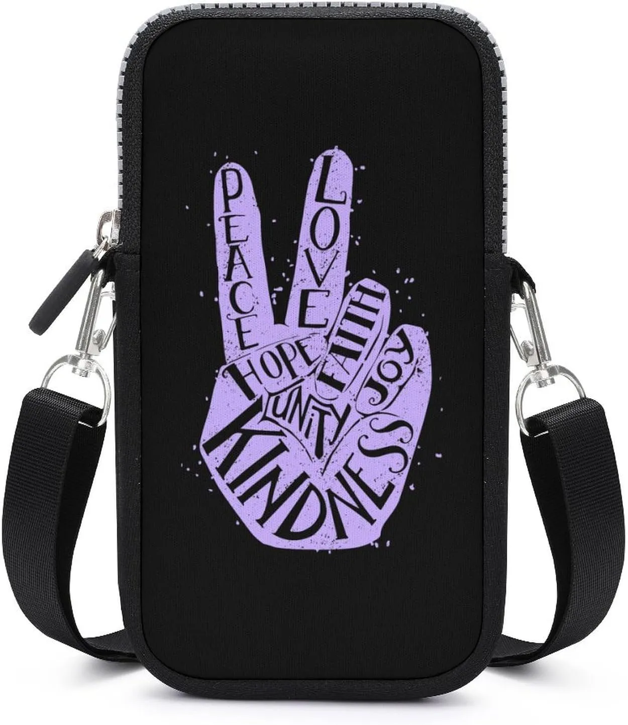 Peace Love Faith Joy Phone Bag Waterproof Phone Crossbody Bag Purse Mini Smartphone Wallet Bag