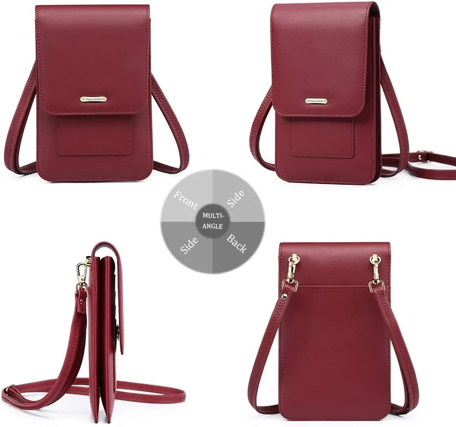 Peacocktion Small Crossbody Bags for Women, Travel Cell Phone Cross Body Purses with Card Slots