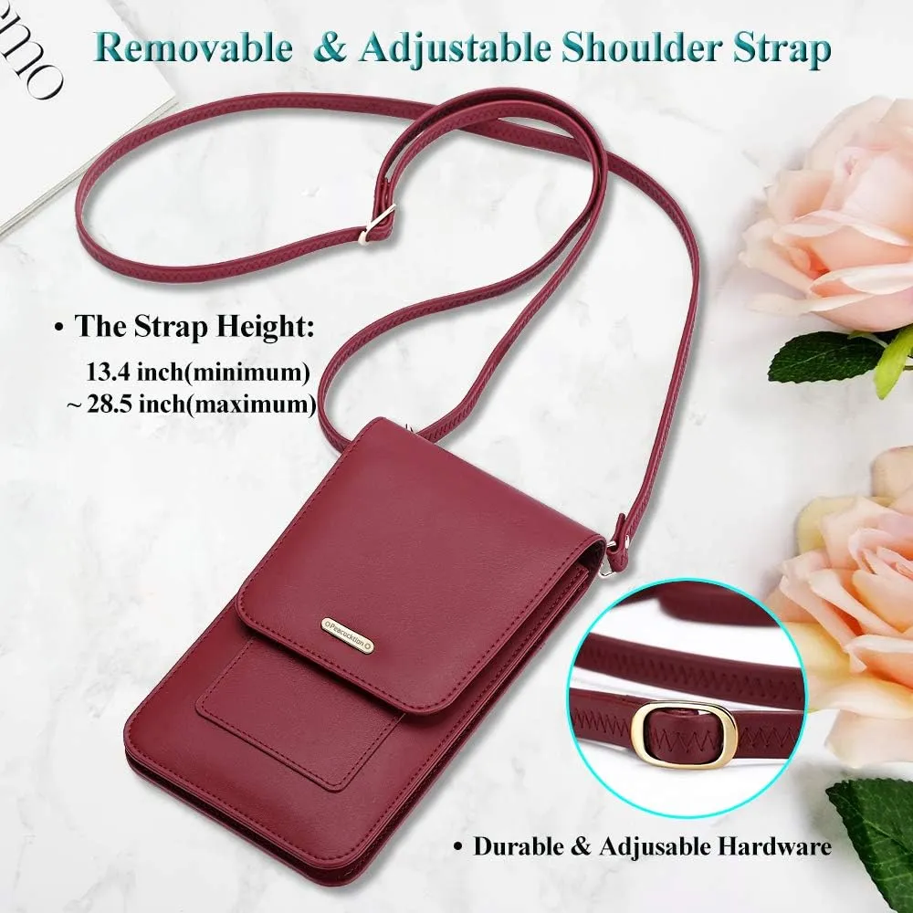 Peacocktion Small Crossbody Bags for Women, Travel Cell Phone Cross Body Purses with Card Slots