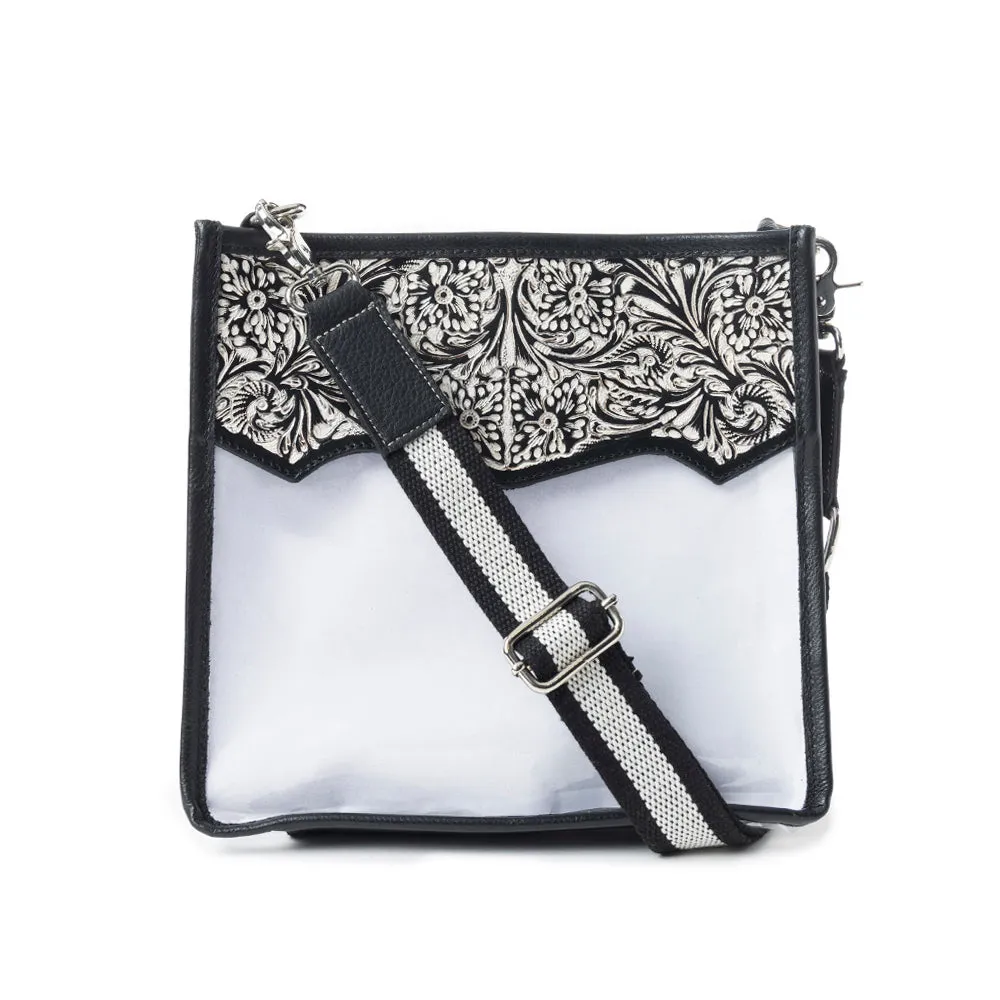 Pearlton Prairie Clear Bag In Black and White