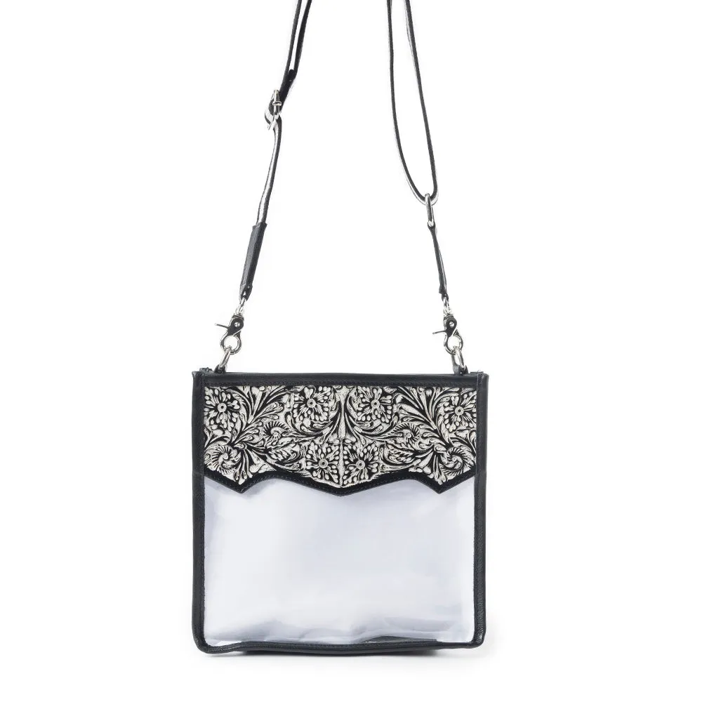 Pearlton Prairie Clear Bag In Black and White