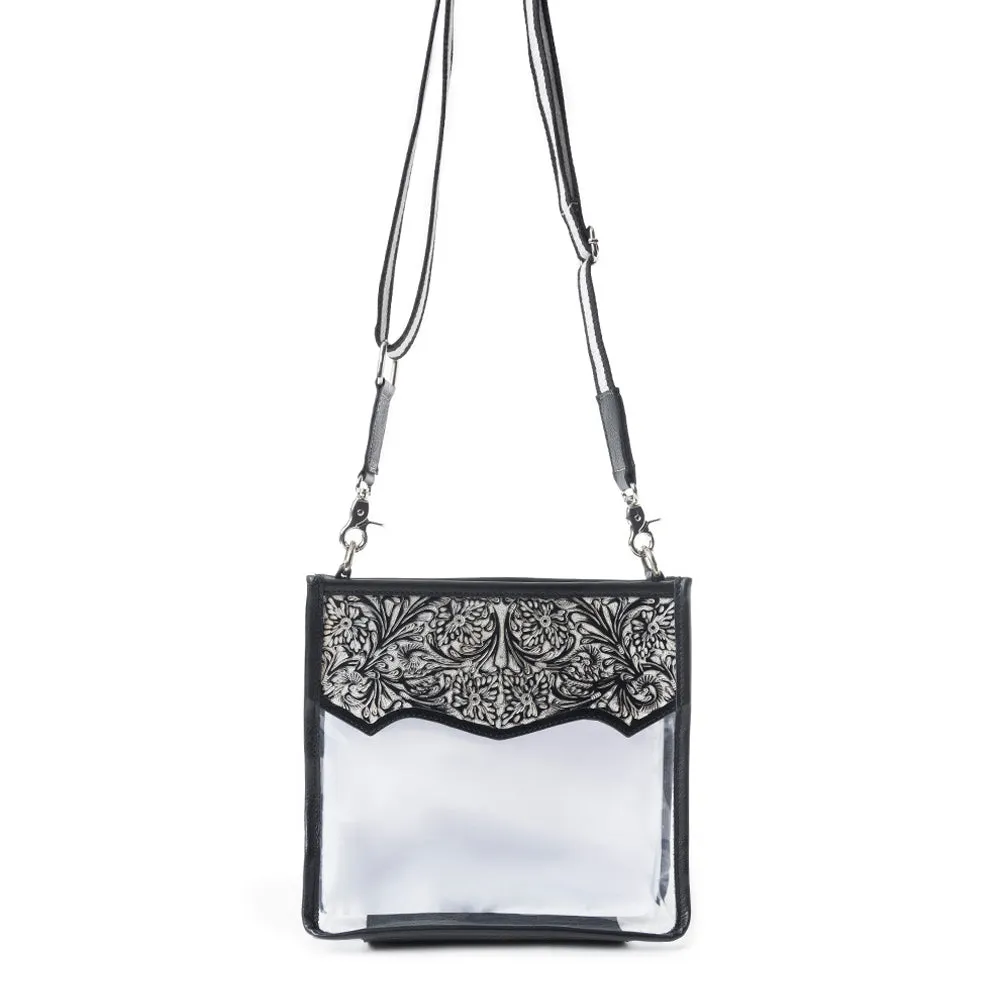 Pearlton Prairie Clear Bag In Black and White