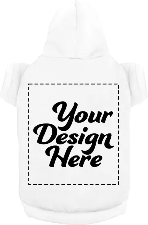 Personalized Dog Hooded Sweatshirt Custom Pet Pullover Hoodie Text/Image Small/Medium/Large Dogs,Puppy,Cat and Kitten