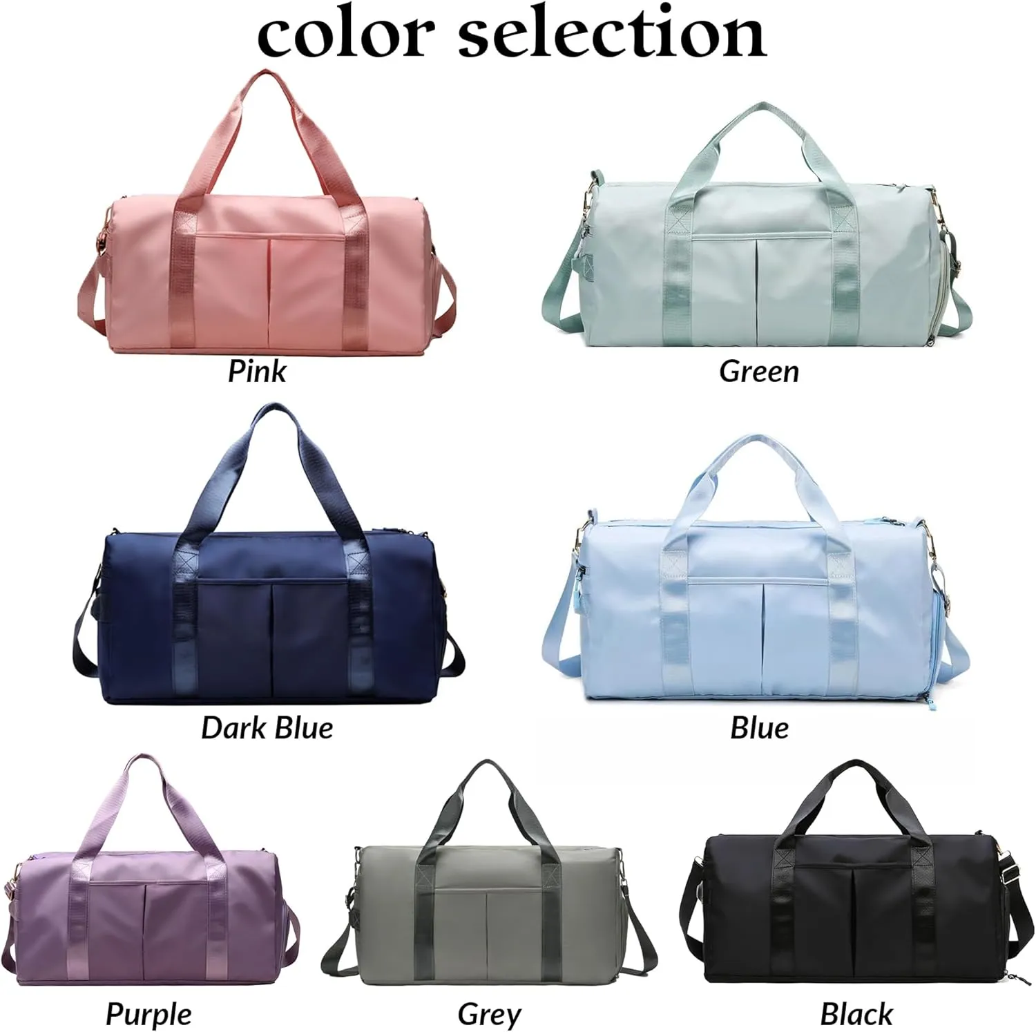 Personalized Duffel Bag, Embroidered Name,Custom Sport Gym Bags for Women/Men, Weekend Camp Bag With Wet Dry Pockets & Shoe, Overnight Bag for Women, Bridesmaid Gift,Cheerleading Dance Pack For Girls