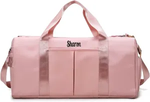 Personalized Gym Bag for Women & Men - Custom Embroidered Duffel Bag with Wet/Dry Pockets, Shoe Compartment & Waterproof Canvas - Ideal for Travel, Sports, Workout, Bridesmaid Gifts & Camping