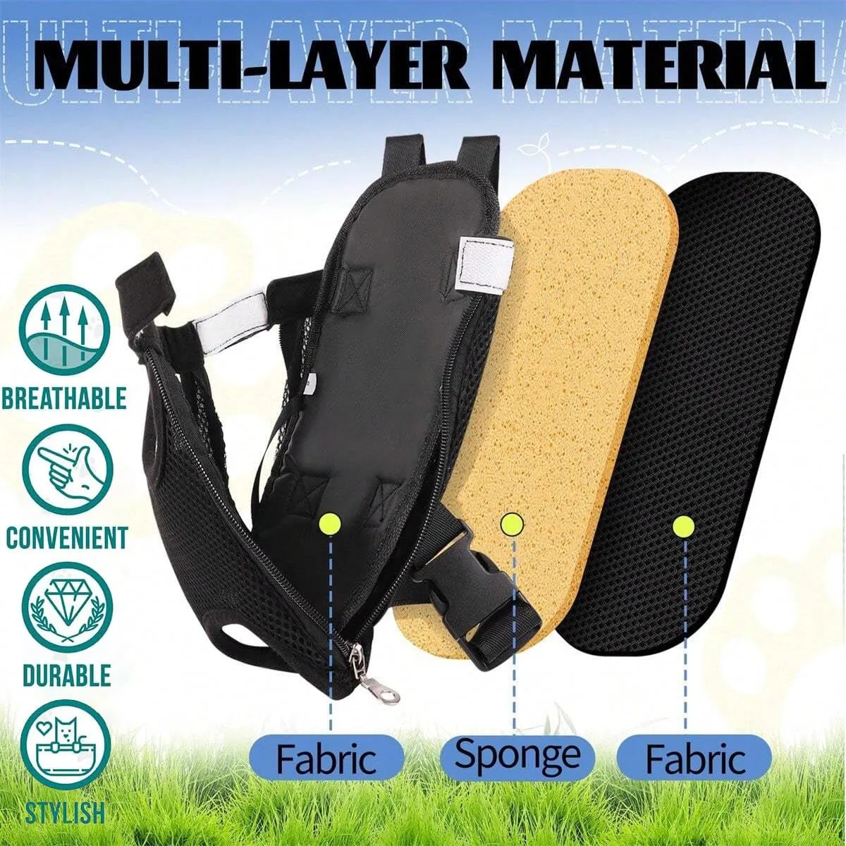 Pet Carrier Backpack, Adjustable Pet Cat Dog Carrier Backpack Travel Bag, Legs Out,Dog Carrier for Hiking Camping Travel, Sling Bag for Small Medium Dog Cat (Black, X-Large (10-15LBS))
