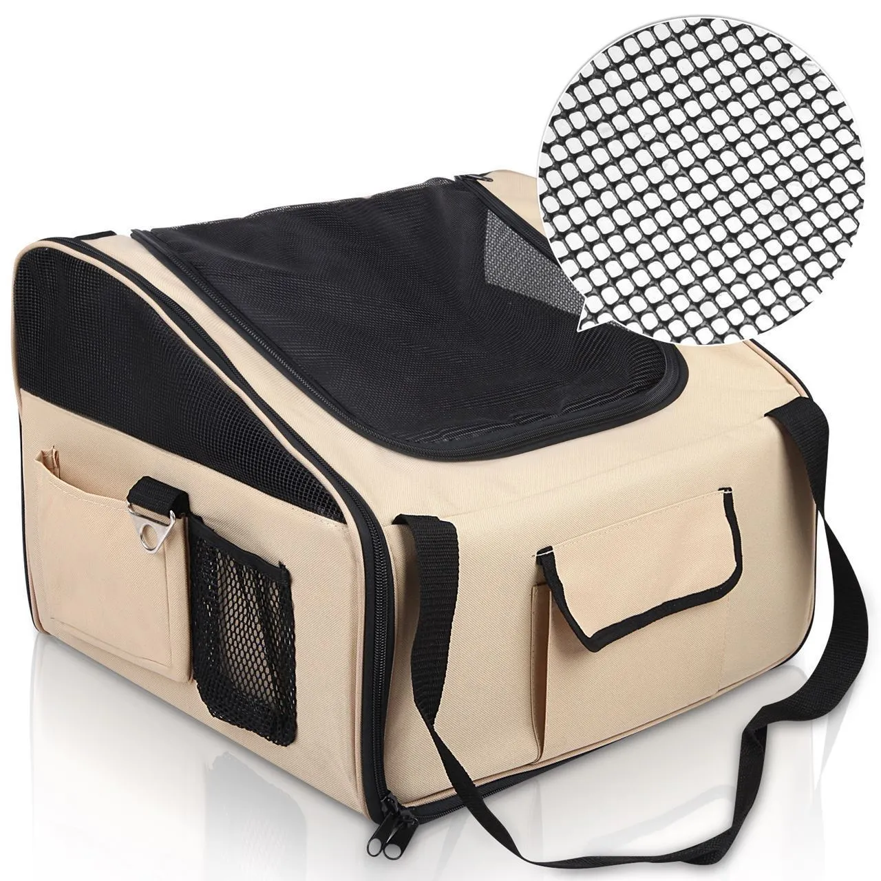 Pet Carrier Dog Car Booster Seat Travel Bag * Beige *3 Sizes