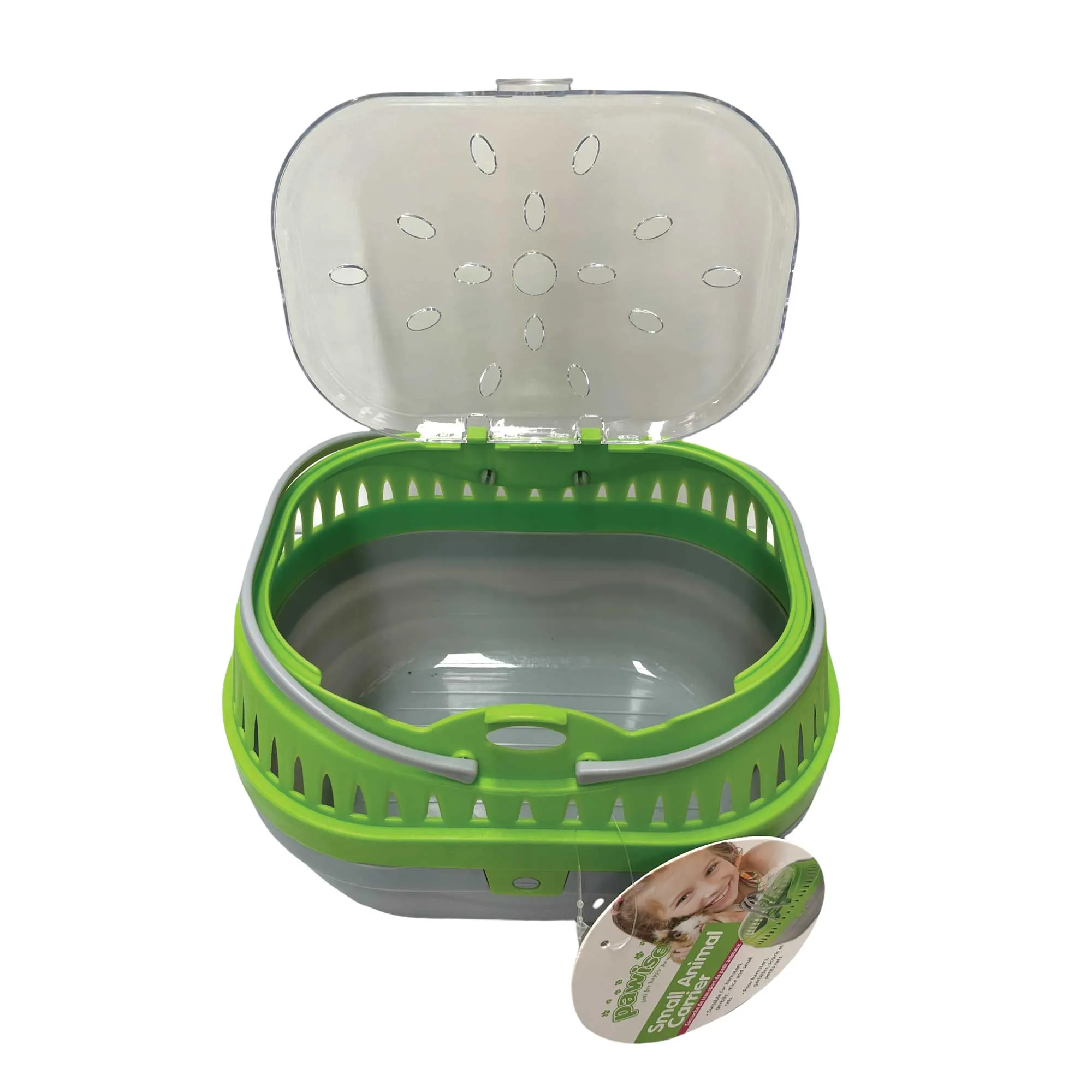 Pet Carrier Green Plastic Guinea Pig Mouse Hamster Rat Animal Travel Cage