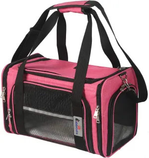 Pet Dog Cat Carrier Bag for Medium Small Dog Cat with Washable Cozy Bed Locking Safety Zipper Shoulder Strap Airline Approved Pet Carrier Portable Collapsible Puppy Carrier Escape Proof