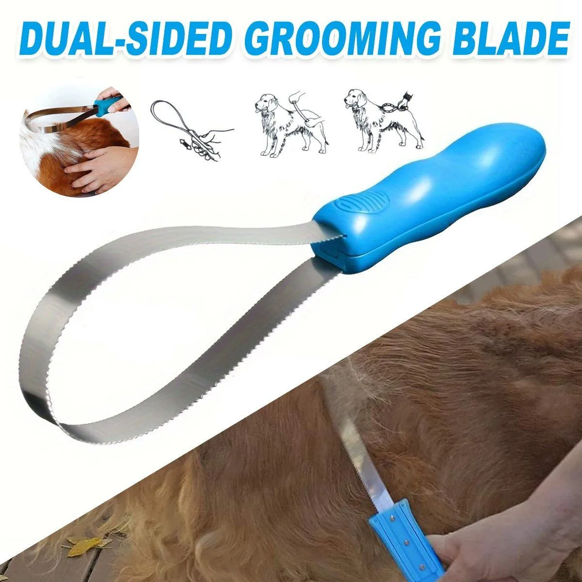Pet Grooming Brush Cat Dog Shedding Comb Fur Remover Cleaner Tool Hair De-Shed
