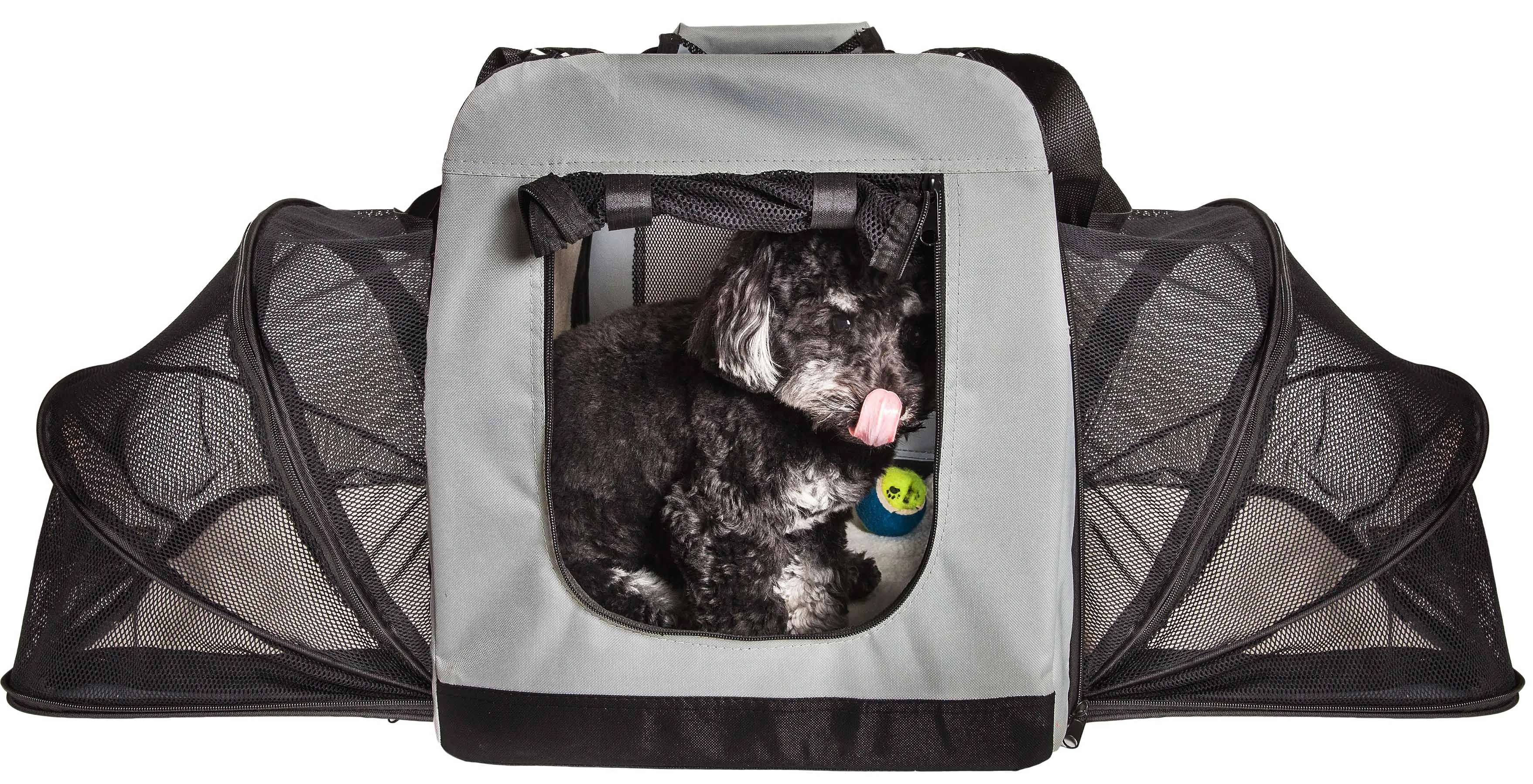 Pet Life  'Hounda Accordion' Metal Framed Soft-Folding Collapsible Dual-Sided Expandable Pet Dog Crate
