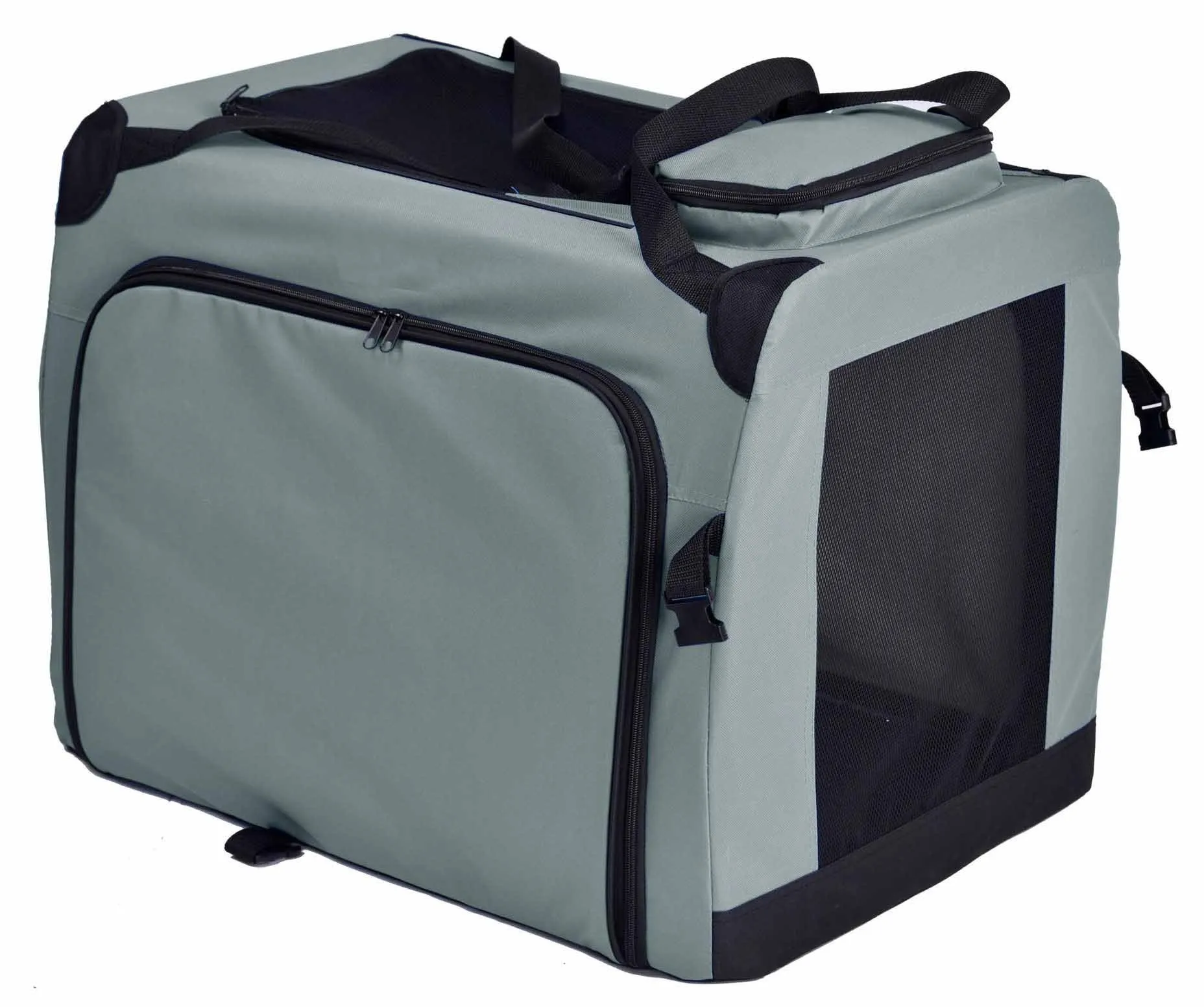 Pet Life  'Hounda Accordion' Metal Framed Soft-Folding Collapsible Dual-Sided Expandable Pet Dog Crate