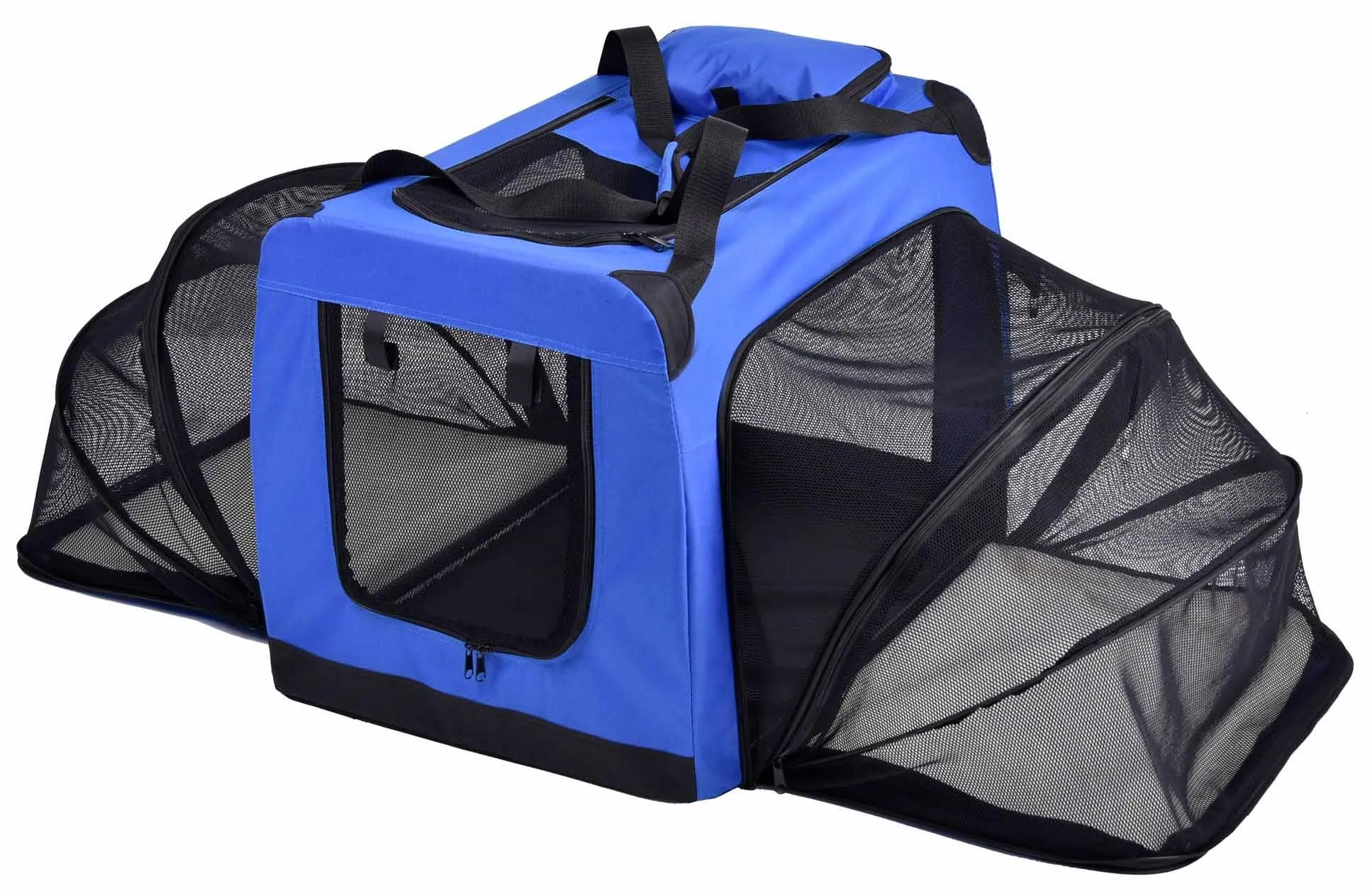 Pet Life  'Hounda Accordion' Metal Framed Soft-Folding Collapsible Dual-Sided Expandable Pet Dog Crate