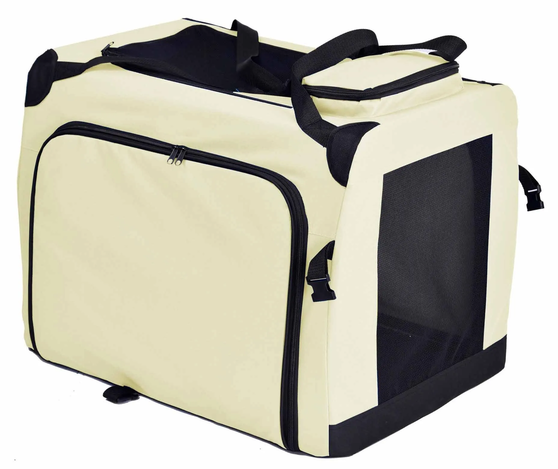 Pet Life  'Hounda Accordion' Metal Framed Soft-Folding Collapsible Dual-Sided Expandable Pet Dog Crate