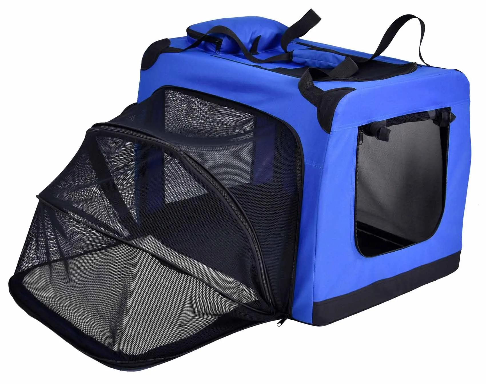 Pet Life  'Hounda Accordion' Metal Framed Soft-Folding Collapsible Dual-Sided Expandable Pet Dog Crate