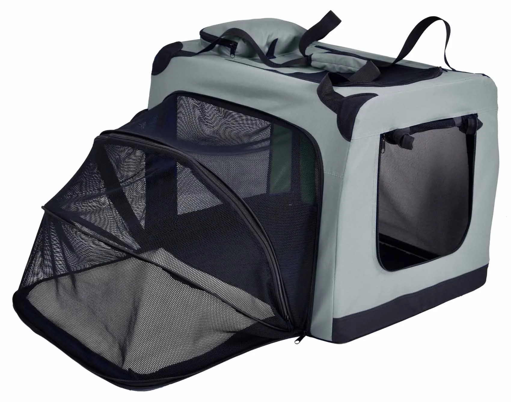 Pet Life  'Hounda Accordion' Metal Framed Soft-Folding Collapsible Dual-Sided Expandable Pet Dog Crate