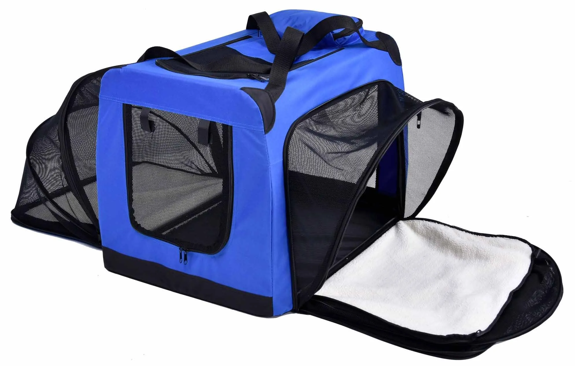 Pet Life  'Hounda Accordion' Metal Framed Soft-Folding Collapsible Dual-Sided Expandable Pet Dog Crate